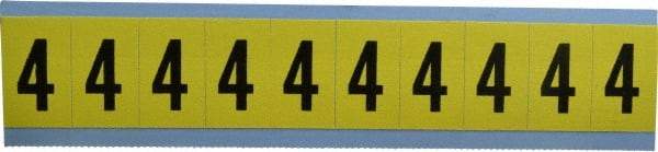 Made in USA - Number Label - Legend: 4, English - All Tool & Supply