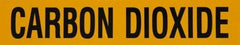 Made in USA - Pipe Marker with Carbon Dioxide Legend and Arrow Graphic - 3 to 5" Pipe Outside Diam, Black on Yellow - All Tool & Supply