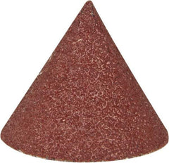 Superior Abrasives - 3/4" Diam 80 Grit 60° Included Angle Cone Center Lap - Aluminum Oxide, Medium Grade, Lock Nut Mount - All Tool & Supply