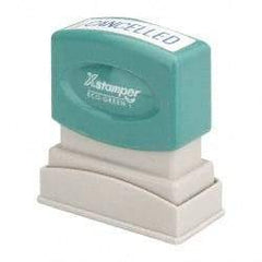 Value Collection - Cancelled, Blue Pre-Inked Stamp - 1/2 Inch Wide x 1-5/8 Inch Long - All Tool & Supply