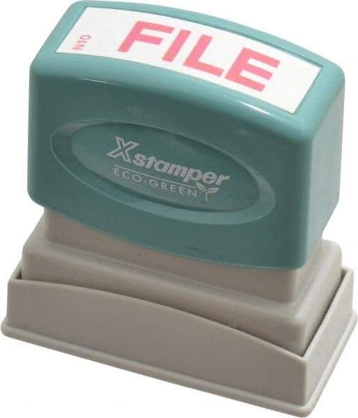 Value Collection - File, Red Pre-Inked Stamp - 1/2 Inch Wide x 1-5/8 Inch Long - All Tool & Supply