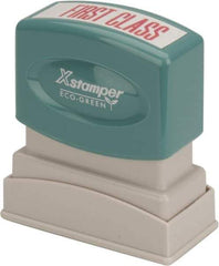 Value Collection - First Class, Red Pre-Inked Stamp - 1/2 Inch Wide x 1-5/8 Inch Long - All Tool & Supply