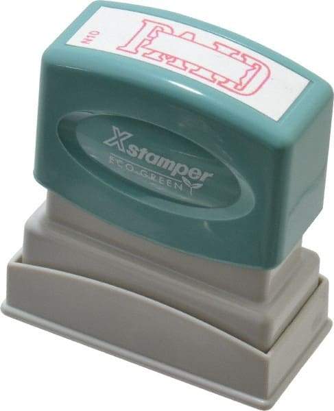 Value Collection - Paid, Red Pre-Inked Stamp - 1/2 Inch Wide x 1-5/8 Inch Long - All Tool & Supply