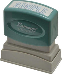 Value Collection - Sample, Blue Pre-Inked Stamp - 1/2 Inch Wide x 1-5/8 Inch Long - All Tool & Supply