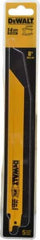 DeWALT - 8" Long x 3/4" Thick, Bi-Metal Reciprocating Saw Blade - Straight Profile, 14 TPI, Toothed Edge, Universal Shank - All Tool & Supply