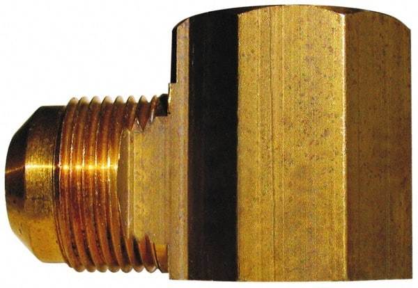 Cerro - 5/8" Tube OD, 45° Brass Flared Tube Female Elbow - 1/2 Flare x FIP Ends - All Tool & Supply