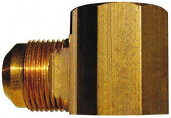 Cerro - 5/8" Tube OD, 45° Brass Flared Tube Female Elbow - 1/2 Flare x FIP Ends - All Tool & Supply