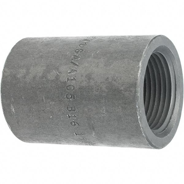 Made in USA - Size 1", Class 3,000, Forged Carbon Steel Black Pipe Coupling - 925 psi, Threaded End Connection - All Tool & Supply