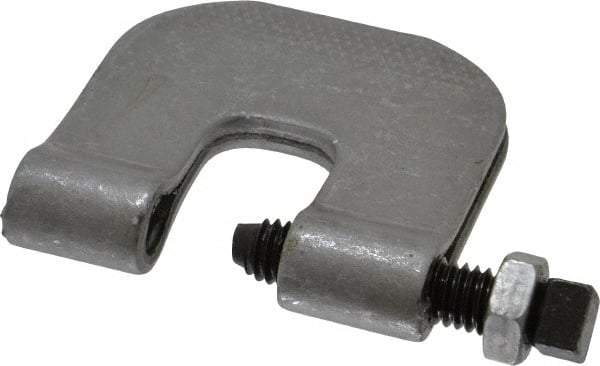 Made in USA - 3/4" Max Flange Thickness, 3/8" Rod C-Clamp with Locknut - 230 Lb Capacity, Carbon Steel - All Tool & Supply