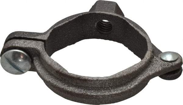 Value Collection - 1-1/4" Pipe, 3/8" Rod, Extension Split Pipe Clamp - 180 Lb Capacity, Malleable Iron - All Tool & Supply