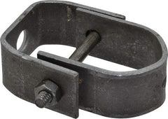 Made in USA - 1" Pipe, 3/8" Rod, Carbon Steel Adjustable Clevis Hanger - Black Coated, 610 Lb Capacity - All Tool & Supply