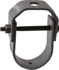 Made in USA - 1-1/4" Pipe, 3/8" Rod, Carbon Steel Adjustable Clevis Hanger - Black Coated, 610 Lb Capacity - All Tool & Supply