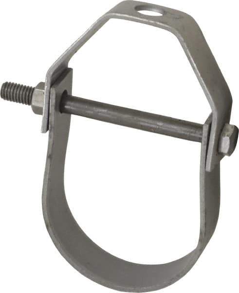 Made in USA - 2-1/2" Pipe, 1/2" Rod, Carbon Steel Adjustable Clevis Hanger - Black Coated, 1,130 Lb Capacity - All Tool & Supply