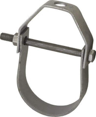 Made in USA - 2-1/2" Pipe, 1/2" Rod, Carbon Steel Adjustable Clevis Hanger - Black Coated, 1,130 Lb Capacity - All Tool & Supply