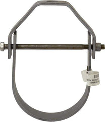 Made in USA - 4" Pipe, 5/8" Rod, Carbon Steel Adjustable Clevis Hanger - Black Coated, 1,430 Lb Capacity - All Tool & Supply