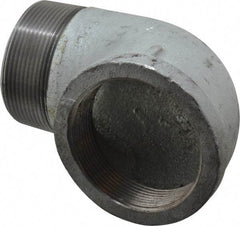 Made in USA - Class 150, 3" Galvanized Pipe 90° Street Elbow - Threaded, Malleable Iron - All Tool & Supply