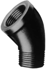 B&K Mueller - Class 150, 1-1/2" Galvanized Pipe 45° Street Elbow - Threaded, Malleable Iron - All Tool & Supply