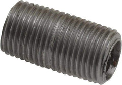 Value Collection - Schedule 40, 1/8" Diam x 3/4" Long Steel Black Pipe Nipple - Threaded - All Tool & Supply