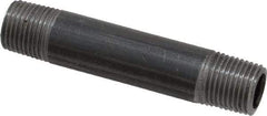 Value Collection - Schedule 40, 1/8" Diam x 2" Long Steel Black Pipe Nipple - Threaded - All Tool & Supply