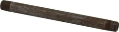 Value Collection - Schedule 40, 1/8" Diam x 4-1/2" Long Steel Black Pipe Nipple - Threaded - All Tool & Supply