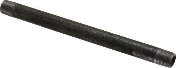 Value Collection - Schedule 40, 1/8" Diam x 5" Long Steel Black Pipe Nipple - Threaded - All Tool & Supply