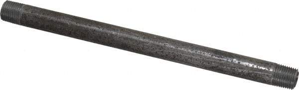 Value Collection - Schedule 40, 1/8" Diam x 5-1/2" Long Steel Black Pipe Nipple - Threaded - All Tool & Supply