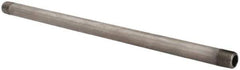 Value Collection - Schedule 40, 1/8" Diam x 8" Long Steel Black Pipe Nipple - Threaded - All Tool & Supply