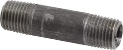 Value Collection - Schedule 40, 1/4" Diam x 2" Long Steel Black Pipe Nipple - Threaded - All Tool & Supply