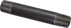 Value Collection - Schedule 40, 1/4" Diam x 3" Long Steel Black Pipe Nipple - Threaded - All Tool & Supply