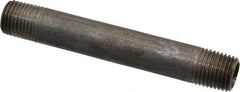 Value Collection - Schedule 40, 1/4" Diam x 3-1/2" Long Steel Black Pipe Nipple - Threaded - All Tool & Supply