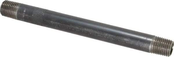 Value Collection - Schedule 40, 1/4" Diam x 5-1/2" Long Steel Black Pipe Nipple - Threaded - All Tool & Supply