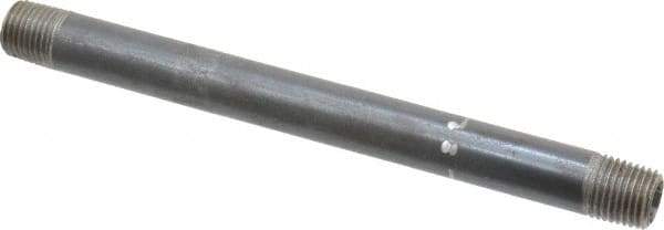 Value Collection - Schedule 40, 1/4" Diam x 6" Long Steel Black Pipe Nipple - Threaded - All Tool & Supply