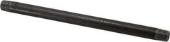 Value Collection - Schedule 40, 1/4" Diam x 8" Long Steel Black Pipe Nipple - Threaded - All Tool & Supply