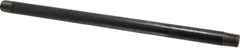 Value Collection - Schedule 40, 1/4" Diam x 10" Long Steel Black Pipe Nipple - Threaded - All Tool & Supply