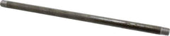 Value Collection - Schedule 40, 1/4" Diam x 12" Long Steel Black Pipe Nipple - Threaded - All Tool & Supply