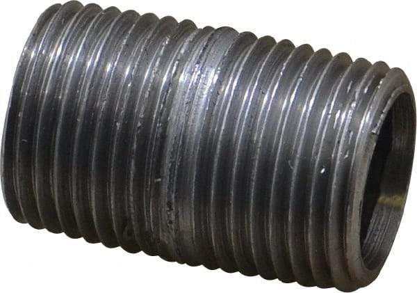 Made in USA - Schedule 40, 3/8" Diam x 1" Long Steel Black Pipe Nipple - Threaded - All Tool & Supply