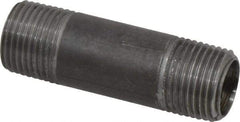 Made in USA - Schedule 40, 3/8" Diam x 2" Long Steel Black Pipe Nipple - Threaded - All Tool & Supply