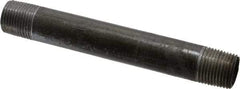 Made in USA - Schedule 40, 3/8" Diam x 4-1/2" Long Steel Black Pipe Nipple - Threaded - All Tool & Supply