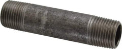 Made in USA - Schedule 40, 1/2" Diam x 3-1/2" Long Steel Black Pipe Nipple - Threaded - All Tool & Supply