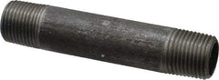 Made in USA - Schedule 40, 1/2" Diam x 4" Long Steel Black Pipe Nipple - Threaded - All Tool & Supply