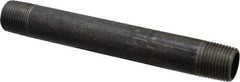 Made in USA - Schedule 40, 1/2" Diam x 6" Long Steel Black Pipe Nipple - Threaded - All Tool & Supply