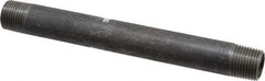 Made in USA - Schedule 40, 1/2" Diam x 7" Long Steel Black Pipe Nipple - Threaded - All Tool & Supply