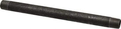 Made in USA - Schedule 40, 1/2" Diam x 10" Long Steel Black Pipe Nipple - Threaded - All Tool & Supply