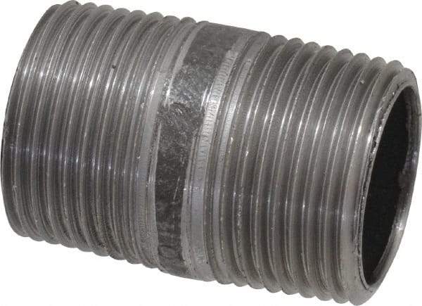 Made in USA - Schedule 40, 3/4" Diam x 1-1/2" Long Steel Black Pipe Nipple - Threaded - All Tool & Supply