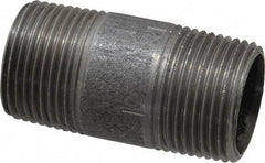 Made in USA - Schedule 40, 3/4" Diam x 2" Long Steel Black Pipe Nipple - Threaded - All Tool & Supply