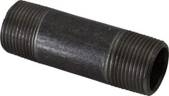 Made in USA - Schedule 40, 3/4" Diam x 3" Long Steel Black Pipe Nipple - Threaded - All Tool & Supply