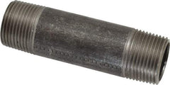 Made in USA - Schedule 40, 3/4" Diam x 3-1/2" Long Steel Black Pipe Nipple - Threaded - All Tool & Supply