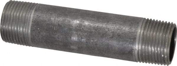 Made in USA - Schedule 40, 3/4" Diam x 4" Long Steel Black Pipe Nipple - Threaded - All Tool & Supply