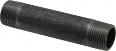 Made in USA - Schedule 40, 3/4" Diam x 4-1/2" Long Steel Black Pipe Nipple - Threaded - All Tool & Supply