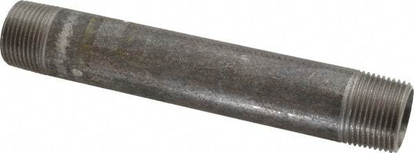 Made in USA - Schedule 40, 3/4" Diam x 6" Long Steel Black Pipe Nipple - Threaded - All Tool & Supply